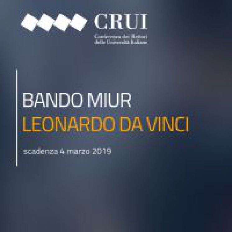 Bando “Leonardo da Vinci”, edizione 2019