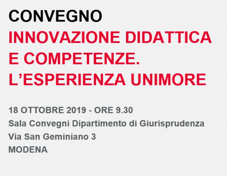 Convegno | Innovazione Didattica e Competenze. L’esperienza UNIMORE